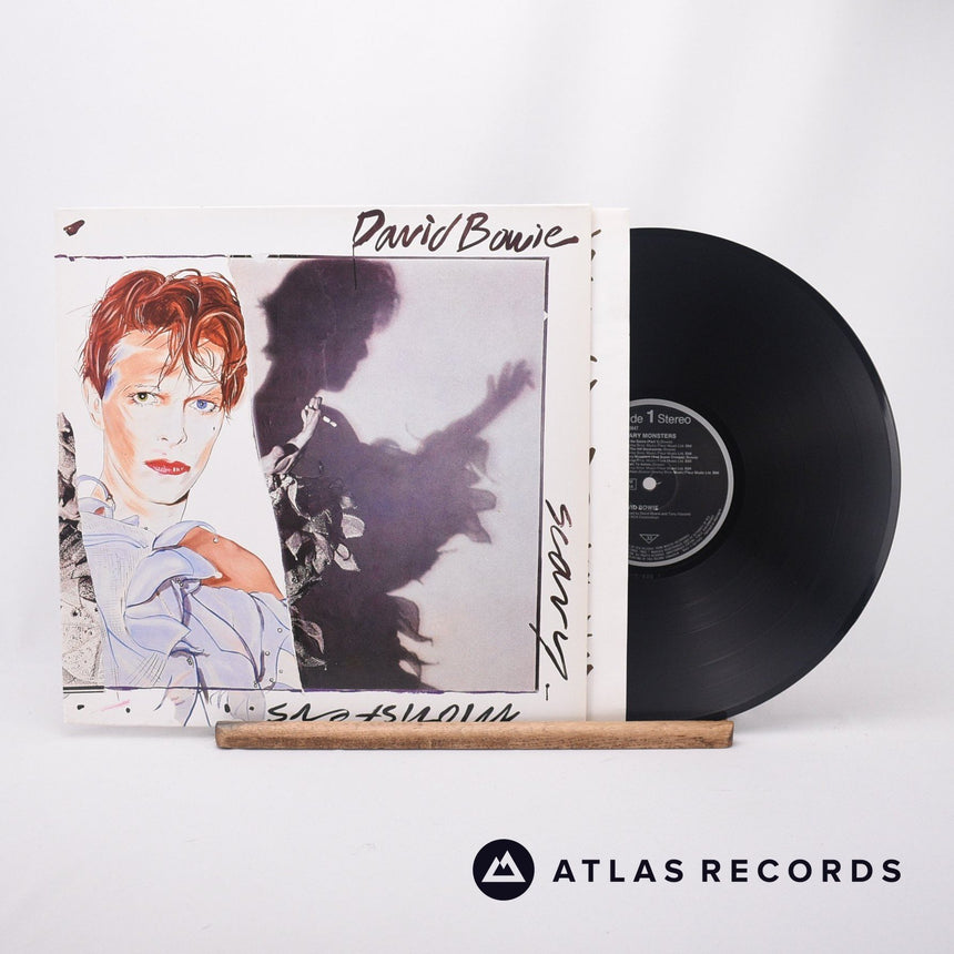David Bowie Scary Monsters LP Vinyl Record - Front Cover & Record