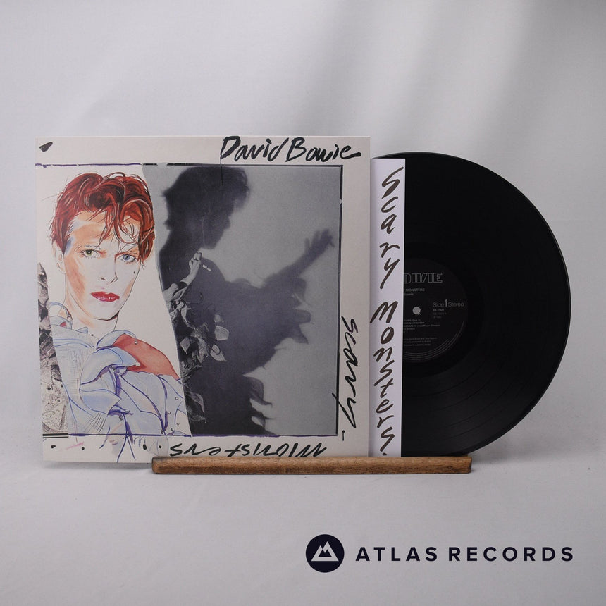 David Bowie Scary Monsters LP Vinyl Record - Front Cover & Record