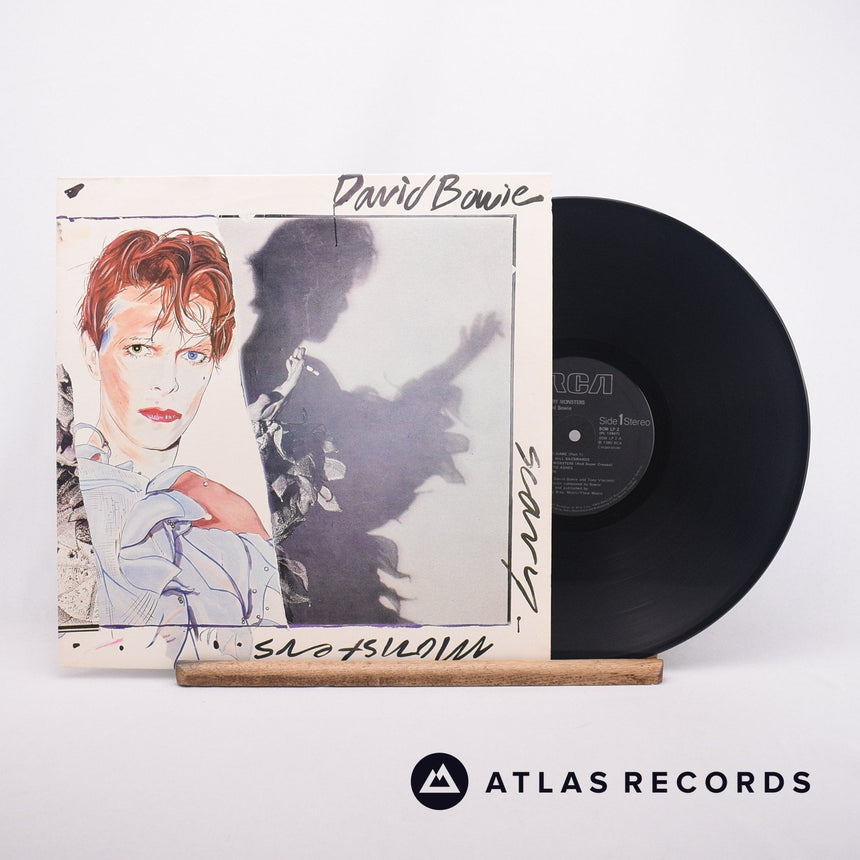 David Bowie Scary Monsters LP Vinyl Record - Front Cover & Record