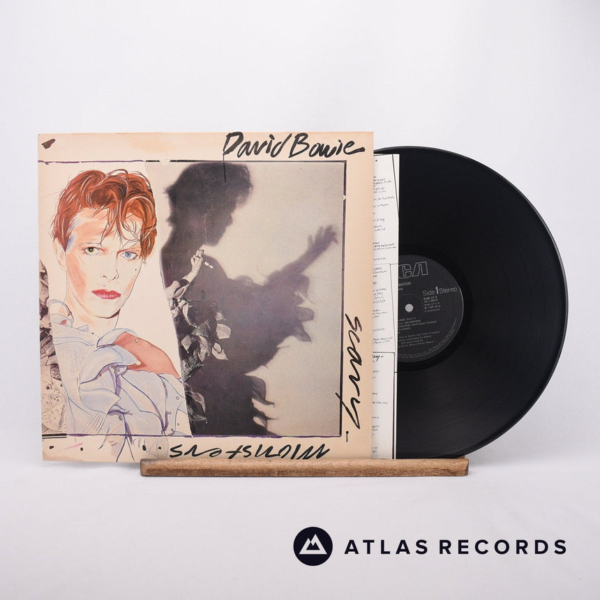 David Bowie Scary Monsters LP Vinyl Record - Front Cover & Record