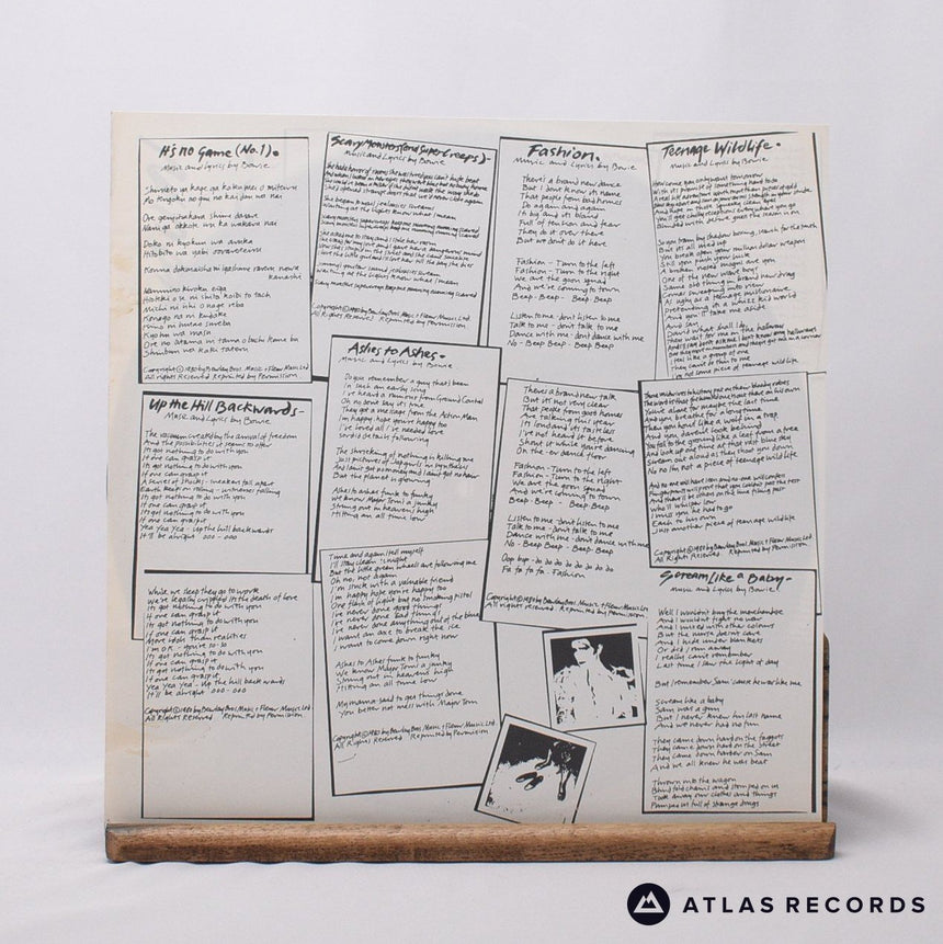 David Bowie - Scary Monsters - Lyric Sheet Portuguese LP Vinyl Record - EX/EX