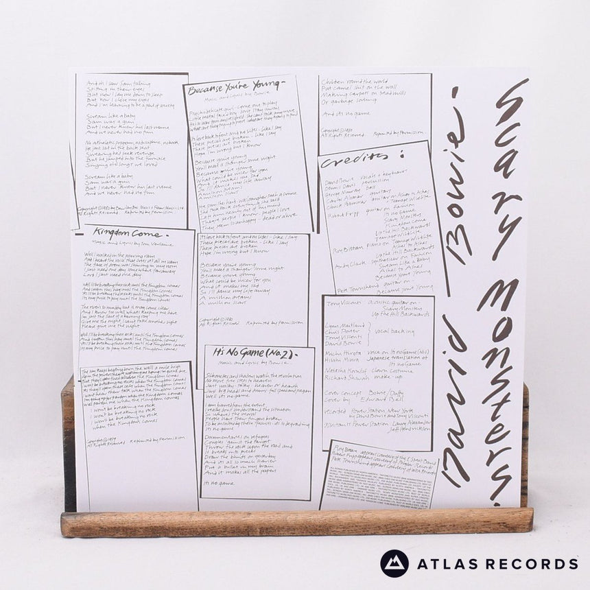 David Bowie - Scary Monsters - 180G Lyric Sheet LP Vinyl Record - NM/EX