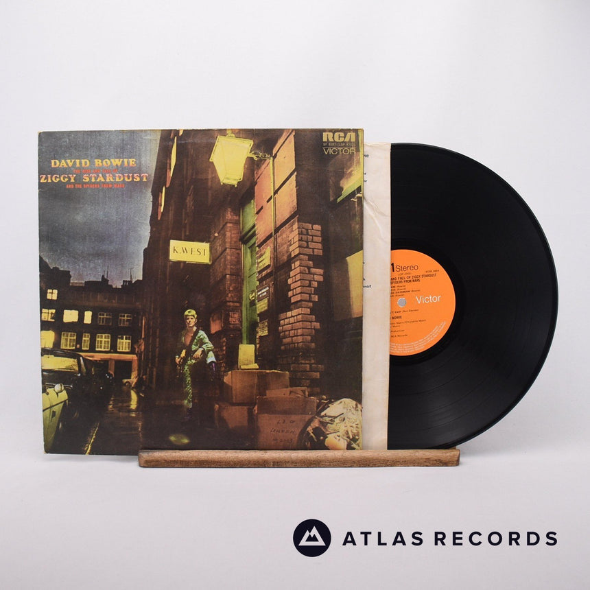 David Bowie The Rise And Fall Of Ziggy Stardust And The Spiders From Mars LP Vinyl Record - Front Cover & Record