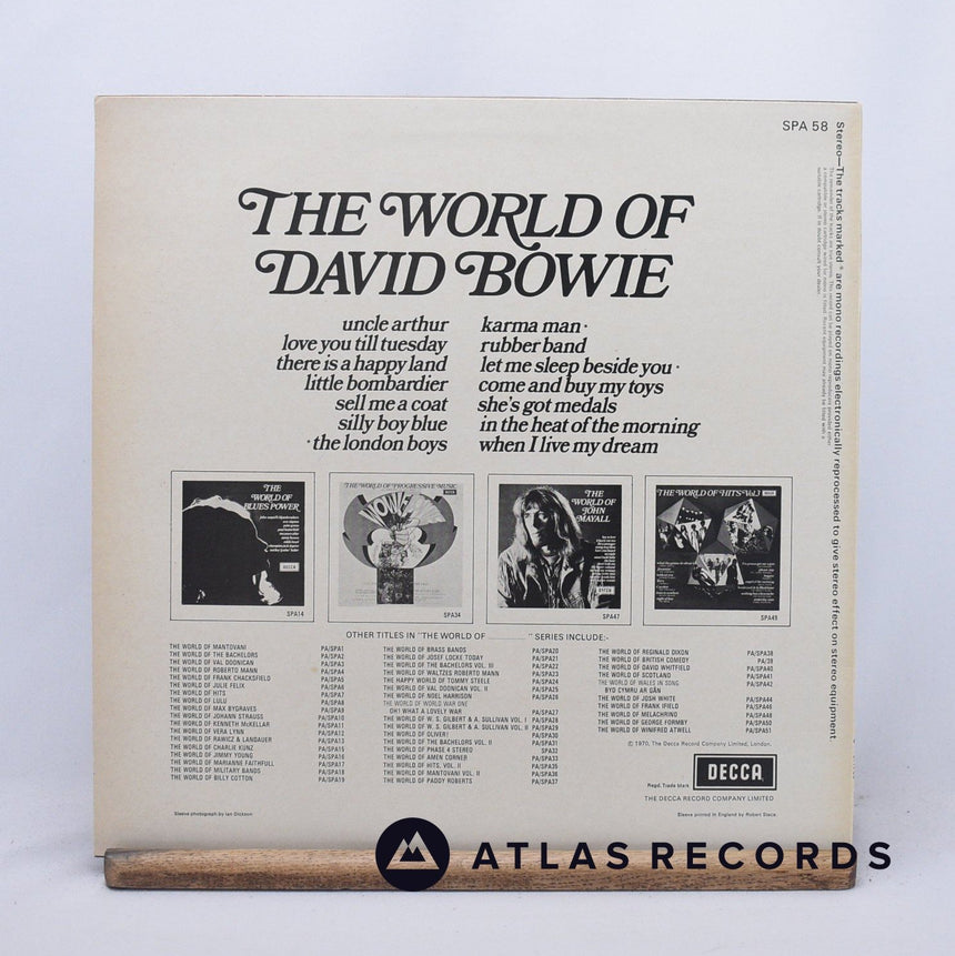 David Bowie - The World Of David Bowie - Reissue LP Vinyl Record - EX/EX
