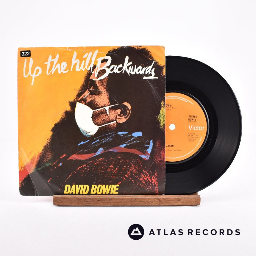 David Bowie Up The Hill Backwards 7" Vinyl Record - Front Cover & Record