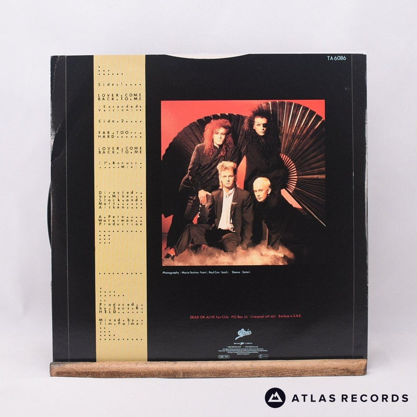 Dead Or Alive - Lover Come Back To Me - 12" Vinyl Record - VG+/EX