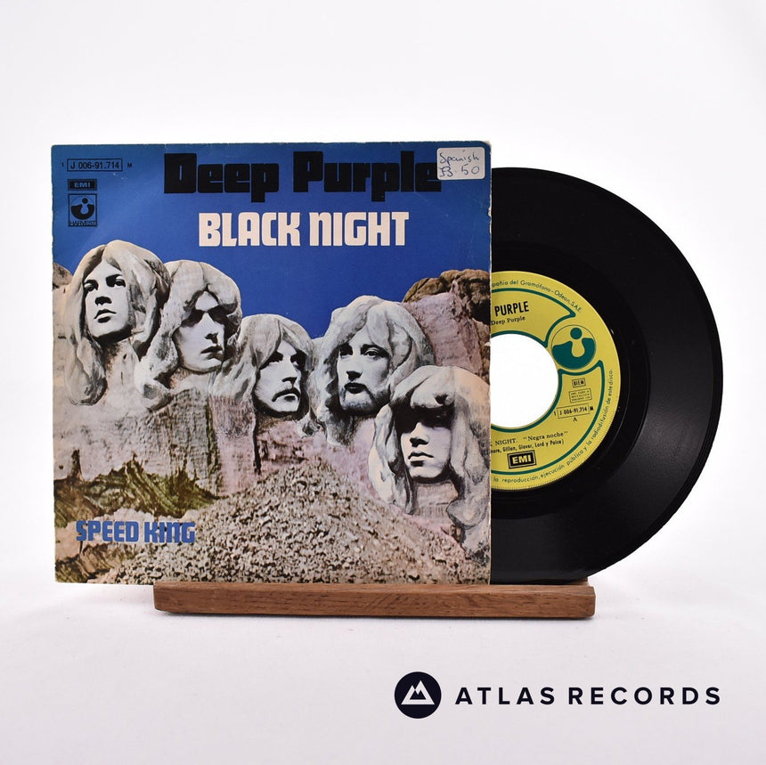 Deep Purple Black Night 7" Vinyl Record - Front Cover & Record