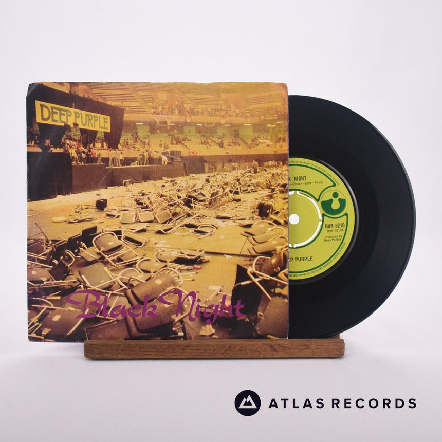 Deep Purple Black Night 7" Vinyl Record - Front Cover & Record