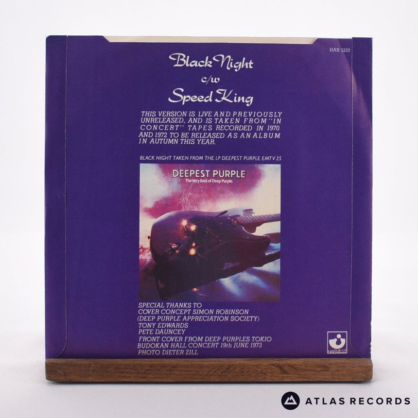 Deep Purple - Black Night - 7" Vinyl Record - EX/EX