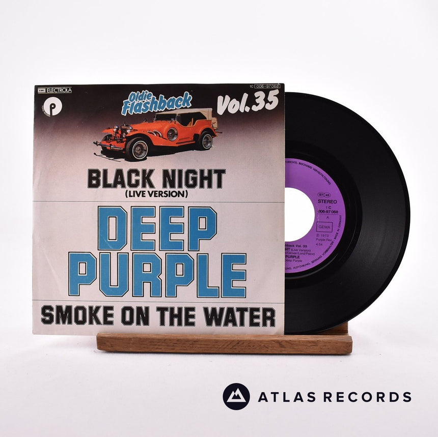 Deep Purple Black Night 7" Vinyl Record - Front Cover & Record