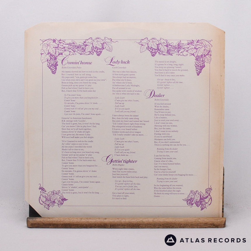 Deep Purple - Come Taste The Band - A-1U B-1U LP Vinyl Record - EX/EX
