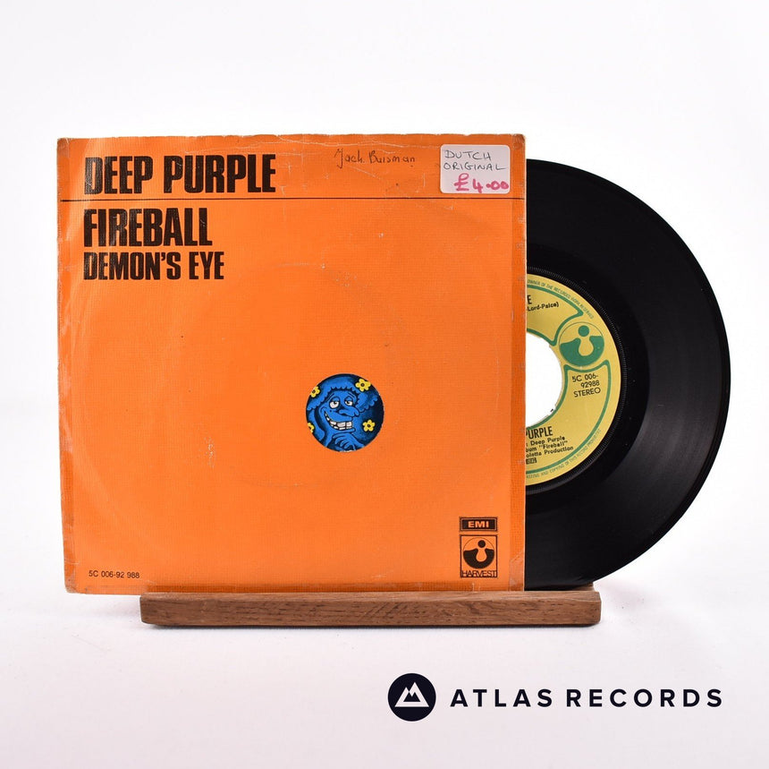 Deep Purple Fireball 7" Vinyl Record - Front Cover & Record
