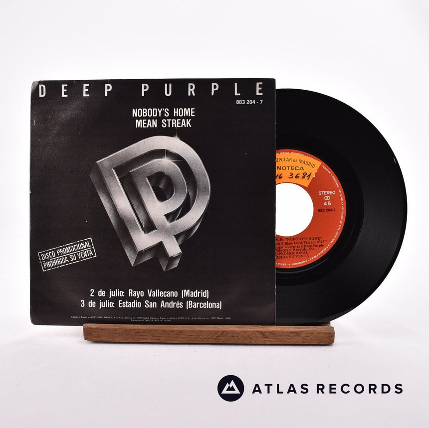 Deep Purple Nobody's Home 7" Vinyl Record - Front Cover & Record