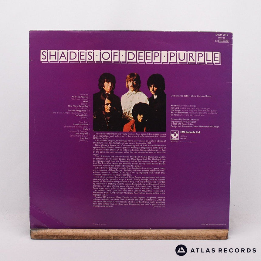 Deep Purple - Shades Of Deep Purple - Htm Reissue LP Vinyl Record - VG+/VG+