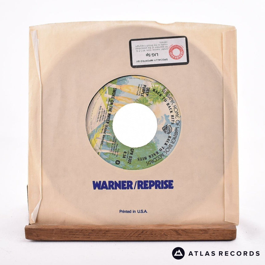 Deep Purple Smoke On The Water 7" Vinyl Record - In Sleeve