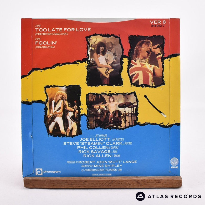 Def Leppard - Too Late For Love - 7" Vinyl Record - EX/VG+