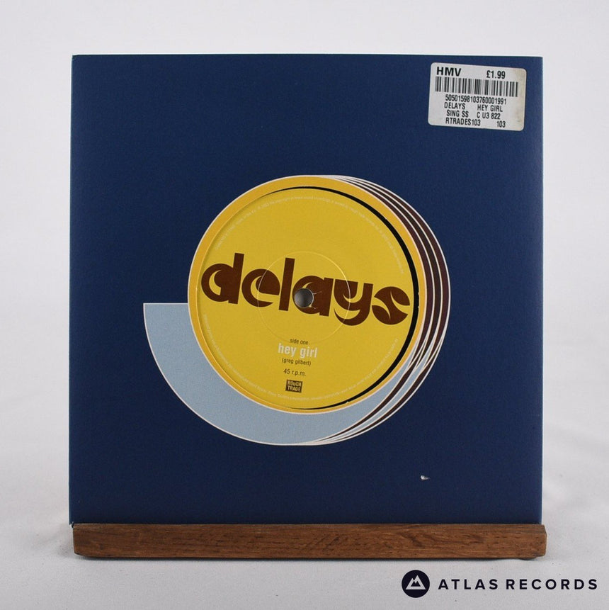 Delays Hey Girl 7" Vinyl Record - Front Cover & Record