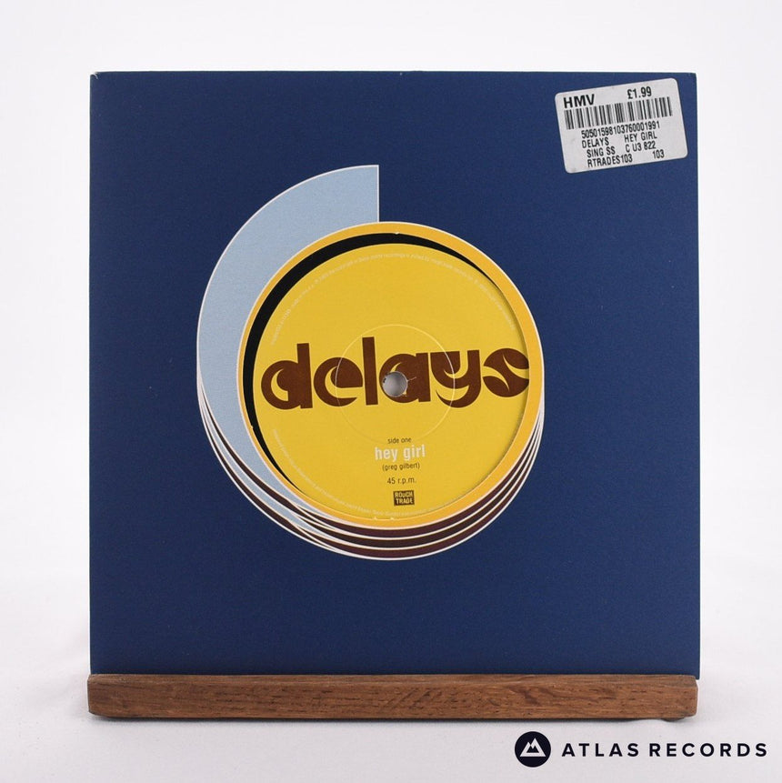 Delays Hey Girl 7" Vinyl Record - Front Cover & Record