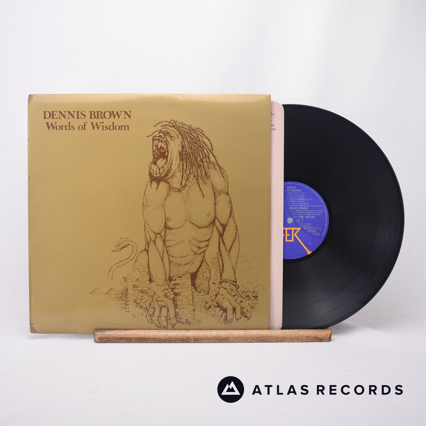 Dennis Brown Words Of Wisdom LP Vinyl Record - Front Cover & Record