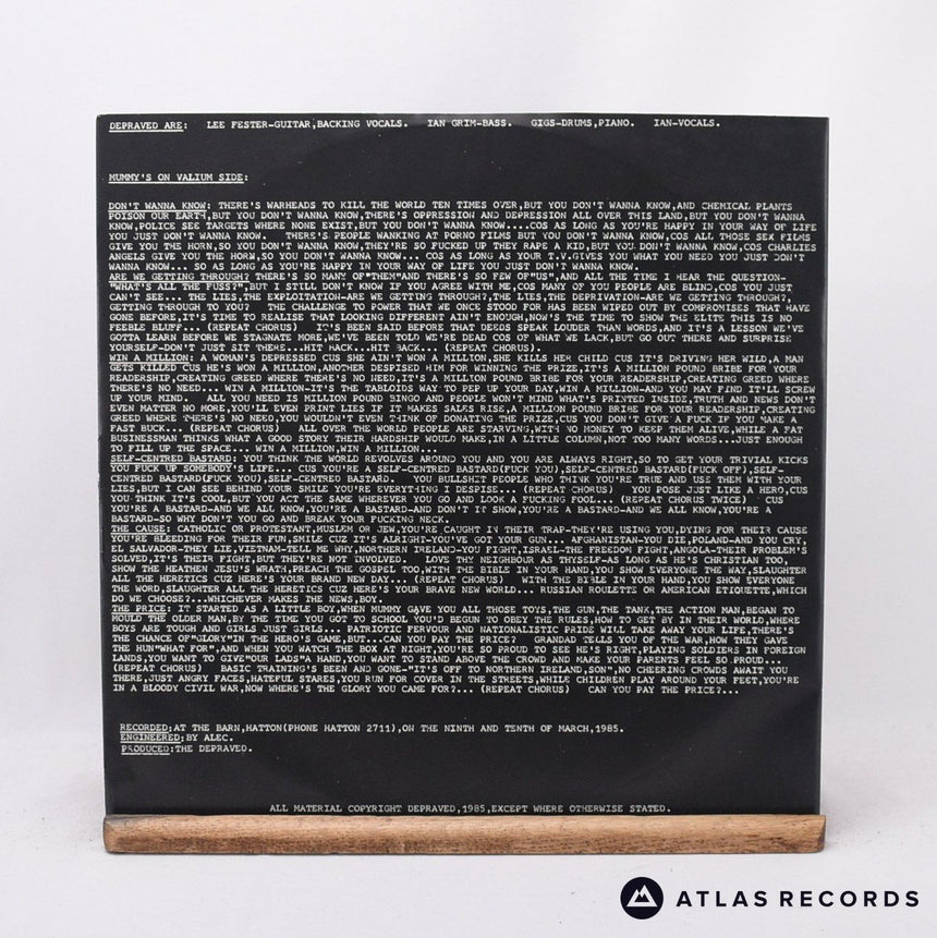 Depraved - Come On Down - LP Vinyl Record - EX/EX