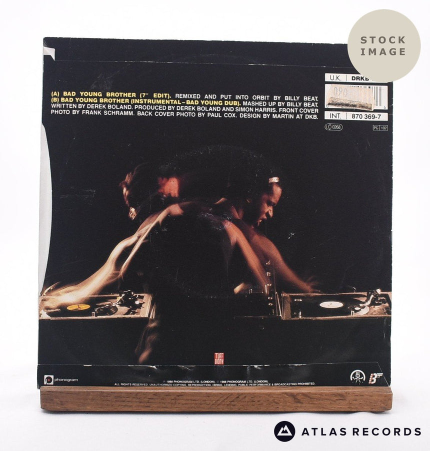 Derek B Bad Young Brother 7" Vinyl Record - Reverse Of Sleeve