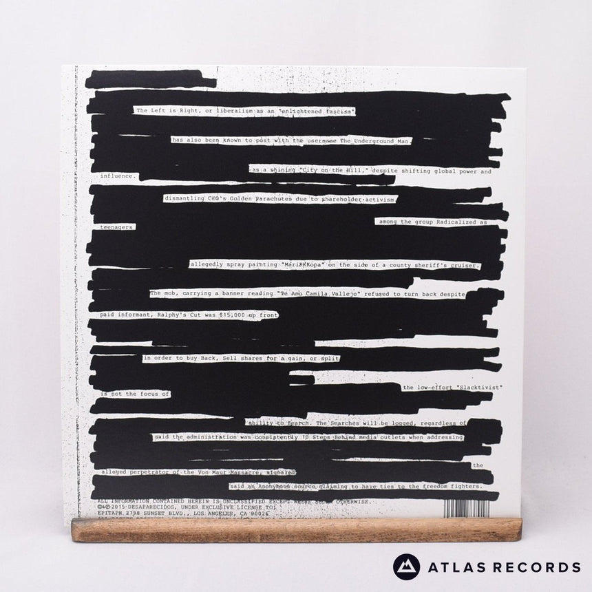 Desaparecidos - Payola - Red Die-Cut Sleeve Lyric Sheet LP Vinyl Record - NM/NM