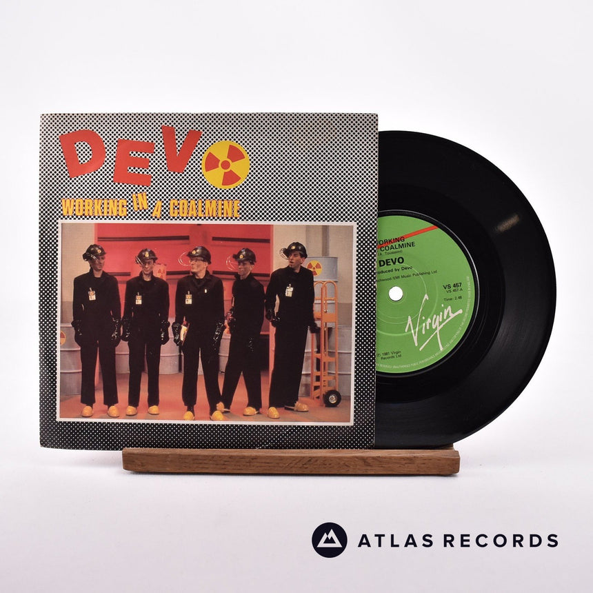 Devo Working In A Coalmine 7" Vinyl Record - Front Cover & Record