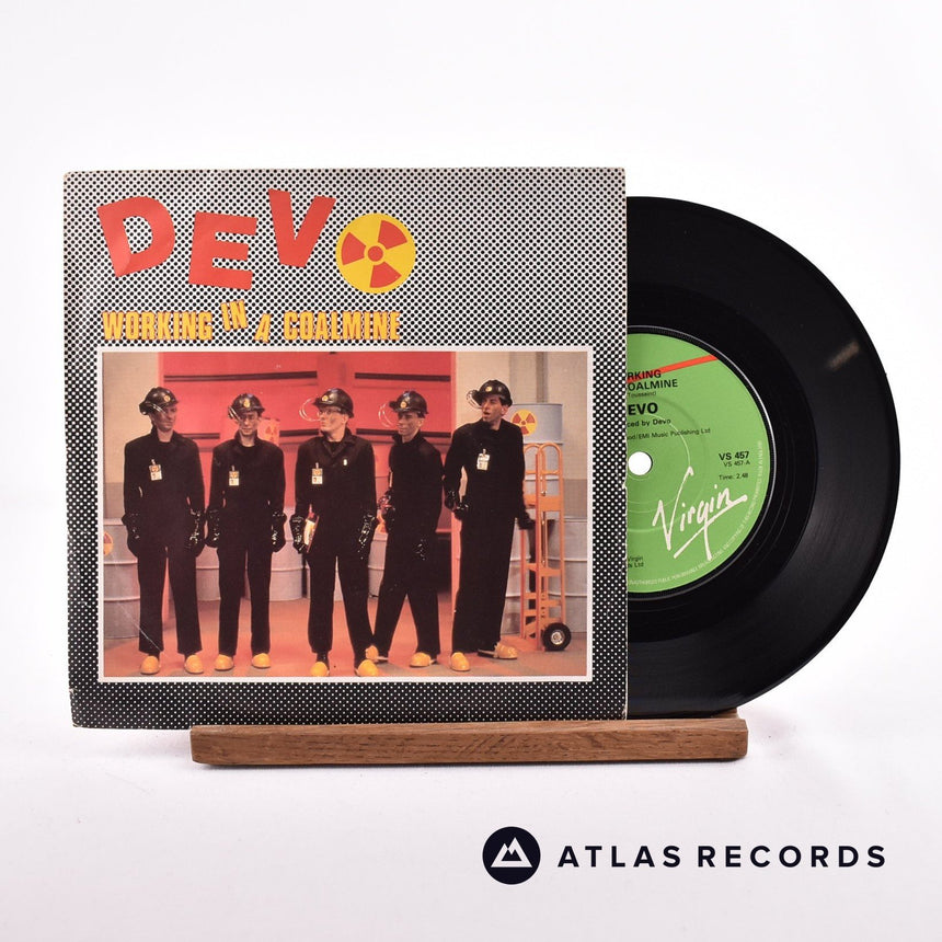 Devo Working In A Coalmine 7" Vinyl Record - Front Cover & Record