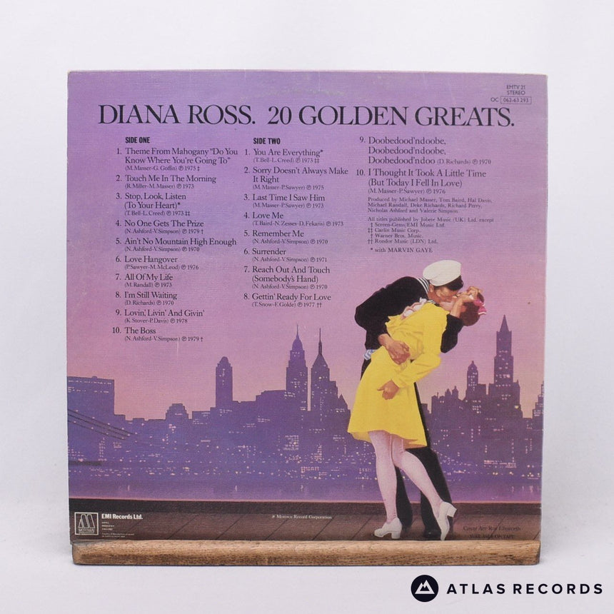 Diana Ross - 20 Golden Greats - Textured Sleeve LP Vinyl Record - VG+/VG+