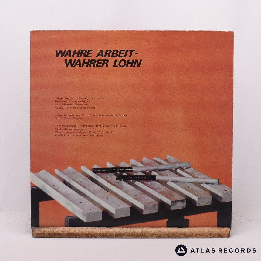 Die Krupps - Wahre Arbeit - Wahrer Lohn - 12" Vinyl Record - VG+/VG+