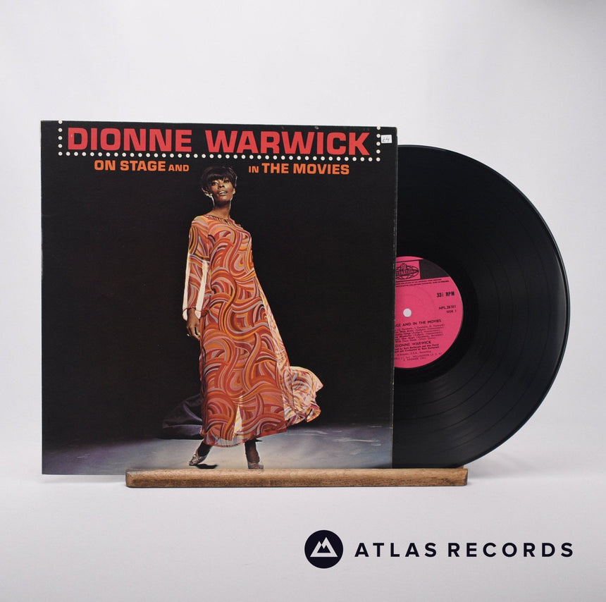 Dionne Warwick On Stage And In The Movies LP Vinyl Record - Front Cover & Record