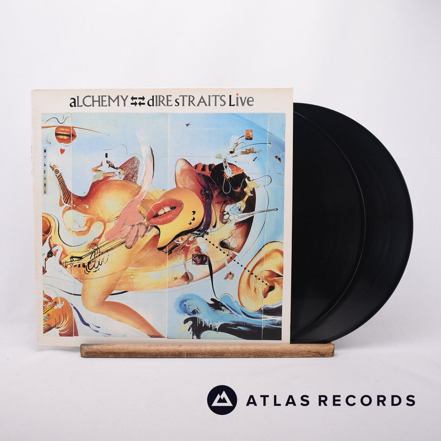Dire Straits Alchemy - Dire Straits Live 2 x LP Vinyl Record - Front Cover & Record