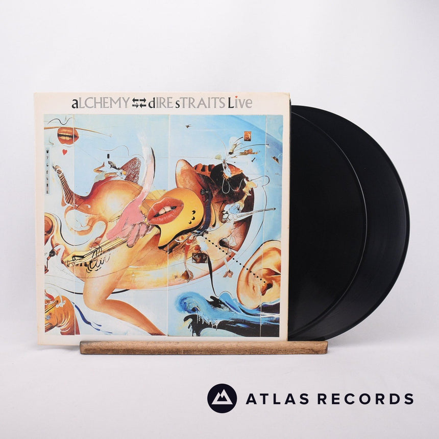 Dire Straits Alchemy - Dire Straits Live 2 x LP Vinyl Record - Front Cover & Record