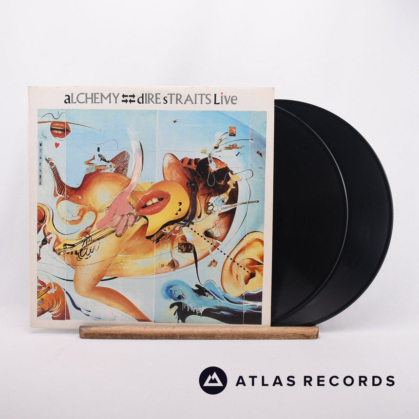 Dire Straits Alchemy - Dire Straits Live 2 x LP Vinyl Record - Front Cover & Record