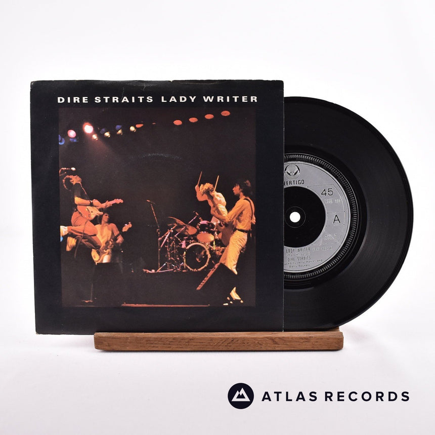 Dire Straits Lady Writer 7" Vinyl Record - Front Cover & Record