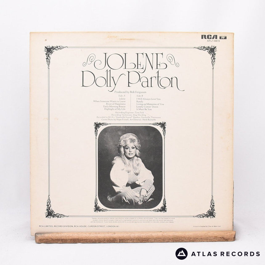 Dolly Parton - Jolene - A-1E B-1E LP Vinyl Record - VG+/VG+