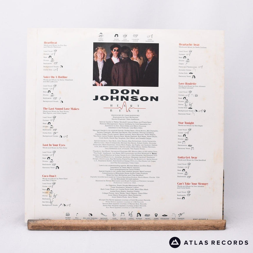 Don Johnson - Heartbeat - Gatefold LP Vinyl Record - EX/EX