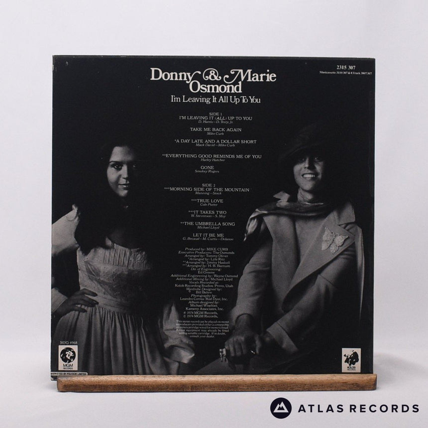 Donny & Marie Osmond - I'm Leaving It All Up To You - LP Vinyl Record - EX/EX