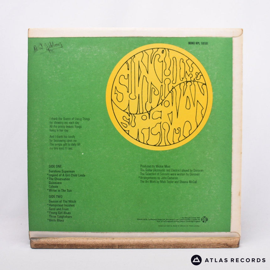 Donovan - Sunshine Superman - A-1 B-1 LP Vinyl Record - VG+/VG+