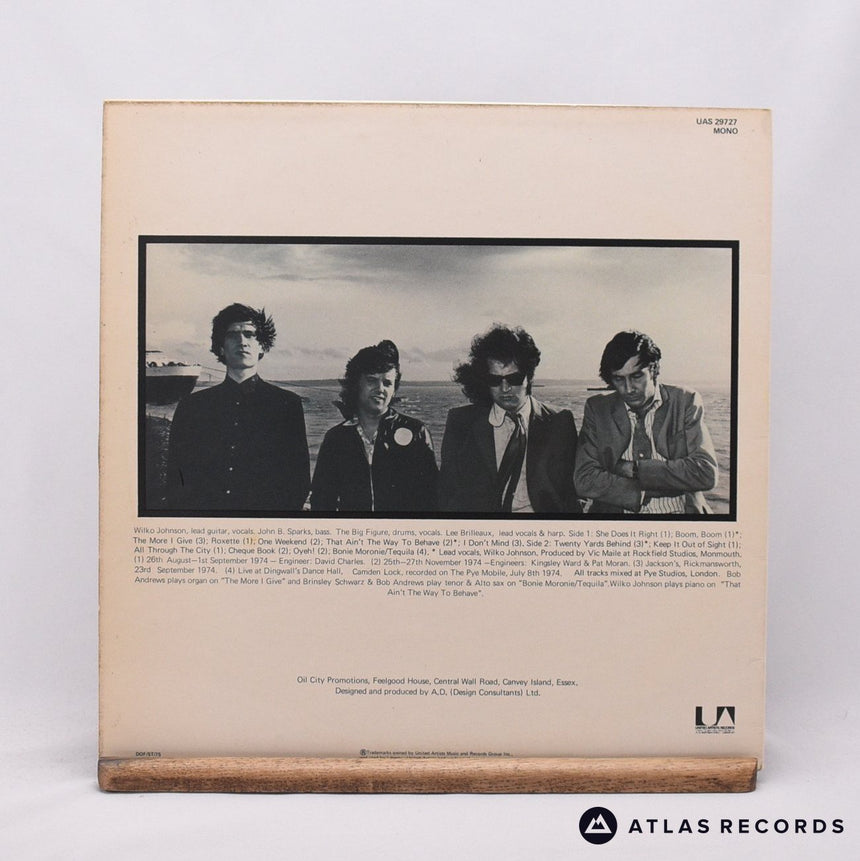 Dr. Feelgood - Down By The Jetty - A-1U B-1U LP Vinyl Record - VG+/EX