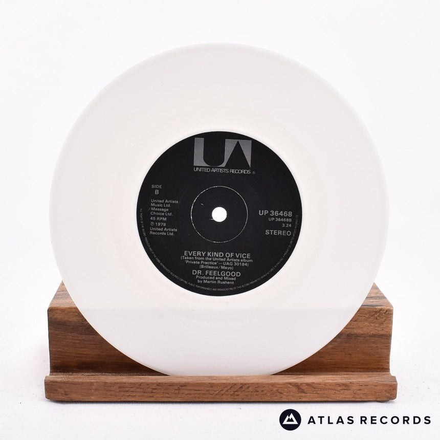 Dr. Feelgood - Milk And Alcohol - White 7" Vinyl Record - VG+/EX