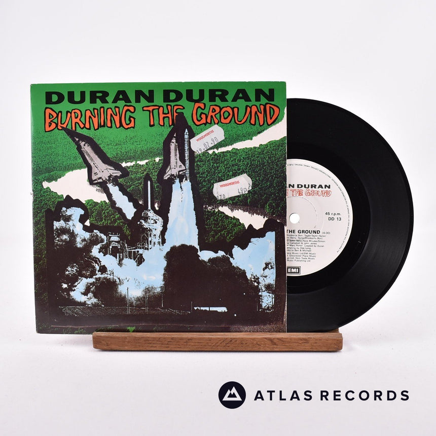 Duran Duran Burning The Ground 7" Vinyl Record - Front Cover & Record