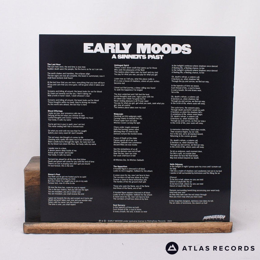 Early Moods - A Sinner's Past - Lyric Sheet Insert A B LP Vinyl Record - EX/NM