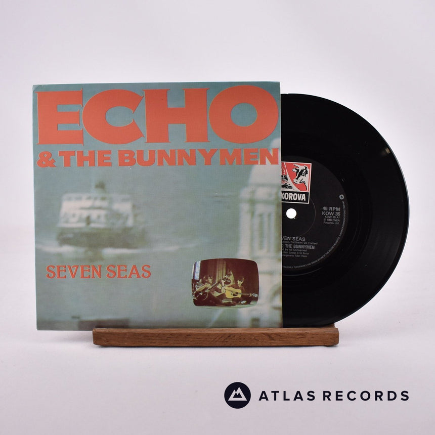 Echo & The Bunnymen Seven Seas 7" Vinyl Record - Front Cover & Record