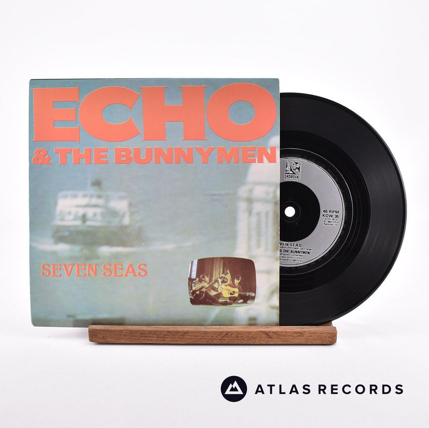 Echo & The Bunnymen Seven Seas 7" Vinyl Record - Front Cover & Record