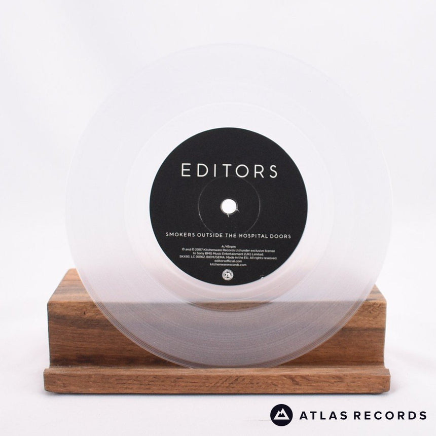 Editors - Smokers Outside The Hospital Doors - Clear 7" Vinyl Record - EX/NM