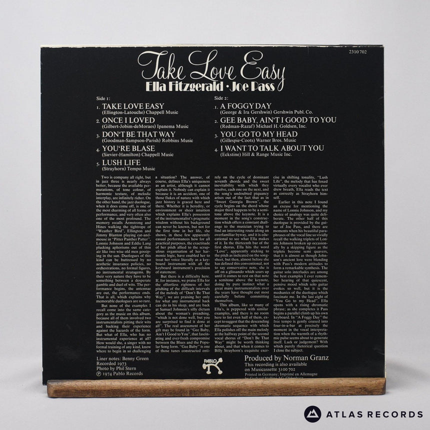 Ella Fitzgerald - Take Love Easy - LP Vinyl Record - EX/EX