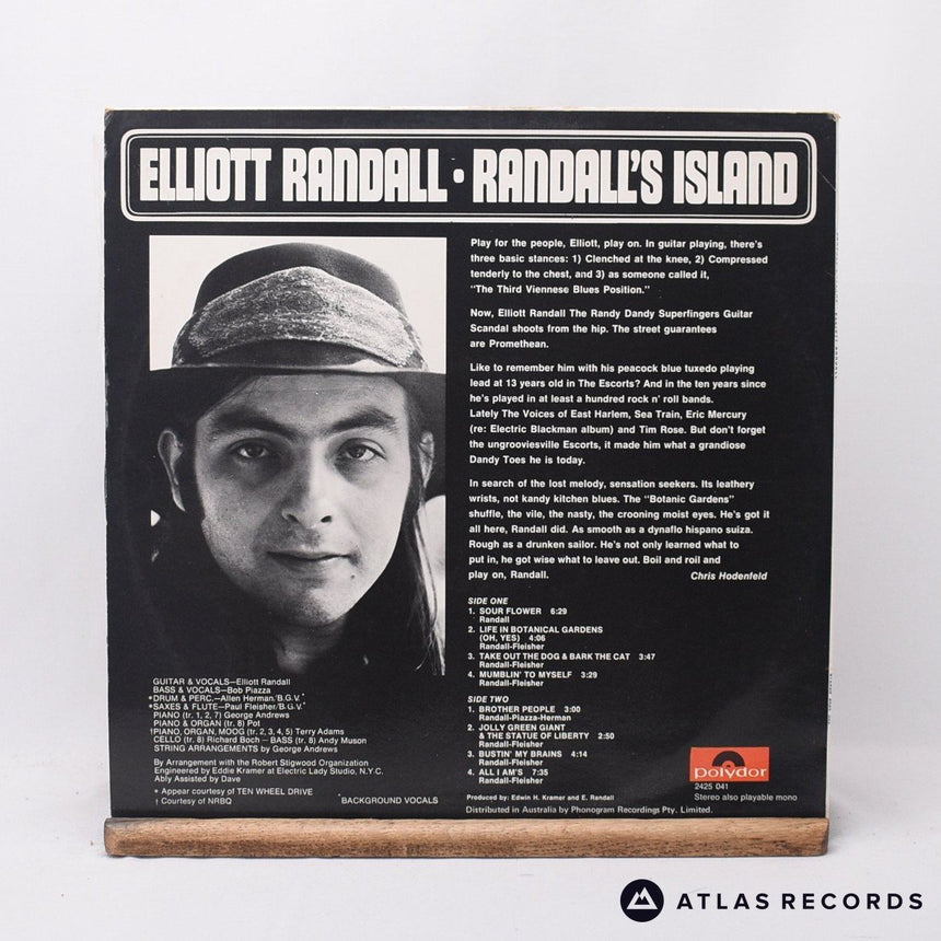Elliott Randall - Randall's Island - Australia LP Vinyl Record - EX/EX