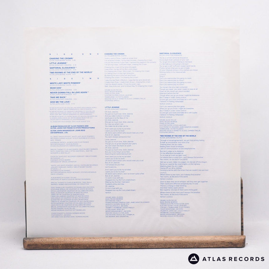 Elton John - 21 At 33 - Lyric Sheet LP Vinyl Record - VG+/EX