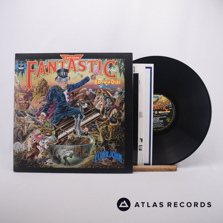 Elton John Captain Fantastic And The Brown Dirt Cowboy LP Vinyl Record - Front Cover & Record